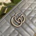 Gucci GG Marmont Small Shoulder Bag In Grey Matelasse Leather