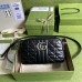 Gucci GG Marmont Small Shoulder Bag In Black Matelasse Leather