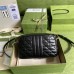 Gucci GG Marmont Small Shoulder Bag In Black Matelasse Leather