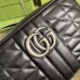Gucci GG Marmont Small Shoulder Bag In Black Matelasse Leather
