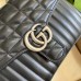 Gucci GG Marmont Small Top Handle Bag In Black Matelasse Leather