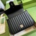 Gucci GG Marmont Small Top Handle Bag In Black Matelasse Leather