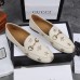 Gucci Jordaan Embroidered Loafers In White Leather