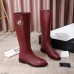 Gucci Boots In Bordeaux Leather with Tiger Head