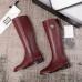 Gucci Boots In Bordeaux Leather with Tiger Head