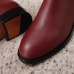 Gucci Boots In Bordeaux Leather with Tiger Head