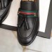 Gucci Black Loafers With Web and Interlocking G