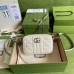 Gucci GG Marmont Mini Camera Bag In White Matelasse Leather