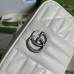 Gucci GG Marmont Mini Camera Bag In White Matelasse Leather