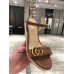 Gucci Brown Double G Espadrille Wedge Sandals