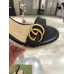 Gucci Black Double G Espadrille Wedge Sandals