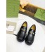 Gucci Lug Sole Horsebit Loafers In Black Calfskin