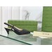 Gucci Slingback Pumps In Black Matelasse Leather