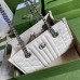 Gucci GG Marmont Small Tote In White Matelasse Leather