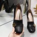 Gucci Marmont Fringed Loafer Heels 105 In Black