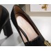 Gucci Marmont Fringed Loafer Heels 105 In Black