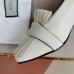Gucci Fringed Pumps 50mm In White Leather