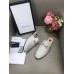 Gucci Princetown Slippers In White GG Lame