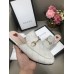 Gucci Princetown Slippers In White GG Lame