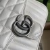 Gucci GG Marmont Mini Top Handle Bag In White Matelasse Leather