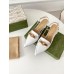 Gucci White Slingback Pumps with Bamboo Horsebit