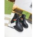 Gucci Black Leather Ankle Boots With Interlocking G