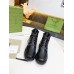 Gucci Black Leather Ankle Boots With Interlocking G