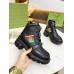 Gucci Black Leather Ankle Boots With Interlocking G