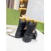 Gucci Black Leather Ankle Boots With Interlocking G