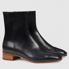 Gucci Ankle Boots With Interlocking G In Black Leather