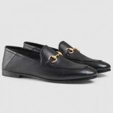 Gucci Foldable Slim Horsebit Loafers In Black Leather