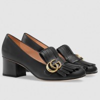 Gucci Fringed Pumps 50mm In Black Leather