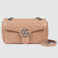 Gucci GG Marmont Small Bag In Rose Beige Matelasse Calfskin