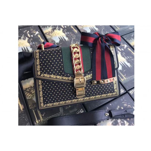 Gucci 421882 Sylvie Small Leather Shoulder Bag Black iReplicaBags Replica Louis Vuitton Bags