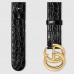 Gucci GG Marmont caiman belt with shiny buckle