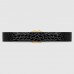 Gucci GG Marmont caiman belt with shiny buckle