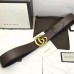 Gucci Leather belt with Double G buckle brown 406831