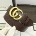 Gucci Leather belt with Double G buckle brown 406831