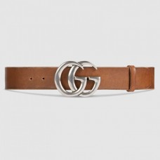 Gucci Leather belt with Double G buckle cuir 406831