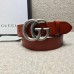 Gucci Leather belt with Double G buckle cuir 406831