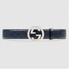 Gucci Signature leather belt with Interlocking G buckle 