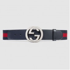 Gucci Web belt with G buckle Blue ‎411924