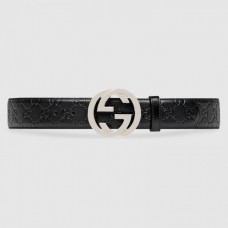 Gucci Signature belt with G buckle Grey 411924