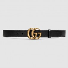 Gucci Leather belt with Double G buckle 414516