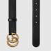 Gucci Leather belt with Double G buckle 414516