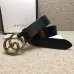 Gucci Leather belt with Double G buckle with snake black 458949