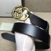 Gucci Leather belt with Double G buckle with snake black 458949