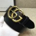 Gucci Leather belt with Double G buckle with snake black 458949