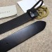 Gucci Leather belt with Double G buckle with snake black 458949