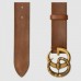 Gucci Leather belt with Double G buckle with snake cuir 458949